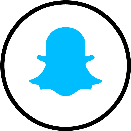  Snapchat Free Social Media Blue Round Outline Icon Design By Png Snap Chat Logo