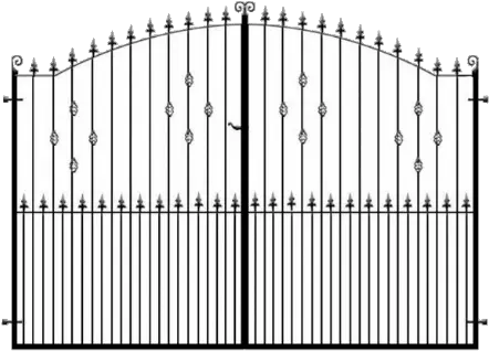  Metal Driveway Gates Wrought Iron Wrought Iron Split Driveway Gates Png Gate Png