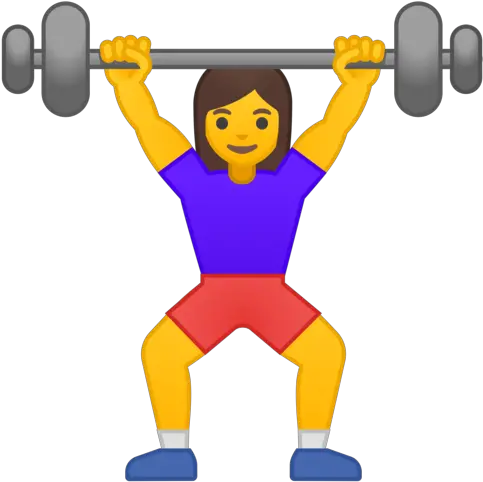  Woman Lifting Weights Emoji 326331 Png Images Pngio Gym Emoji Weights Png