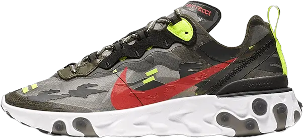  Biareview Nike React Element 87 Camo Png Nike Transparent