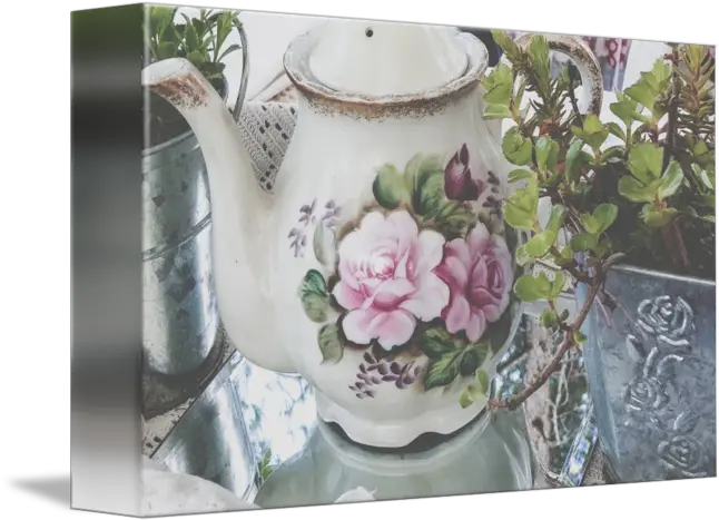  Vintage Floral Teapot By Marilyn Moseley Jug Png Vintage Floral Png