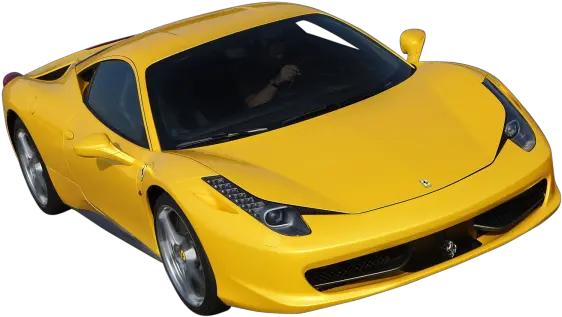  2010 Yellow Ferrari 458 Italia With V8 Engine Png Image Number 4 Transparent Background