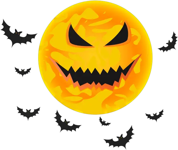  Halloween Yellow Moon And Bats Transparent Clip Art Image Clip Art Png Bat Transparent