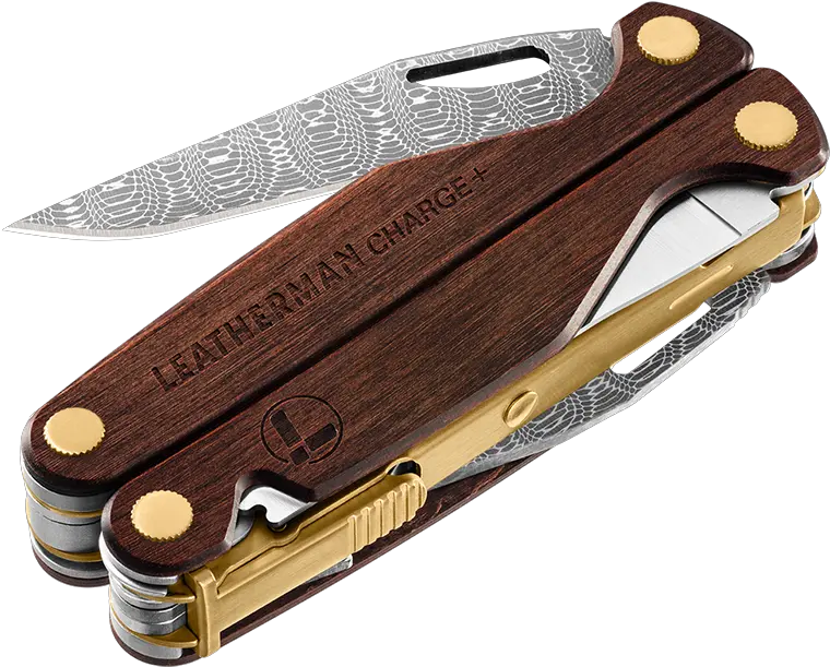  Charge Damascus With Steel Knives Leatherman Leatherman Damascus Png Hand With Knife Png