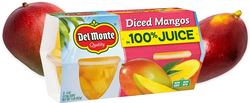  Diced Mangos In Juice Fruit Cup Mango In Fruit Cups Png Mango Transparent