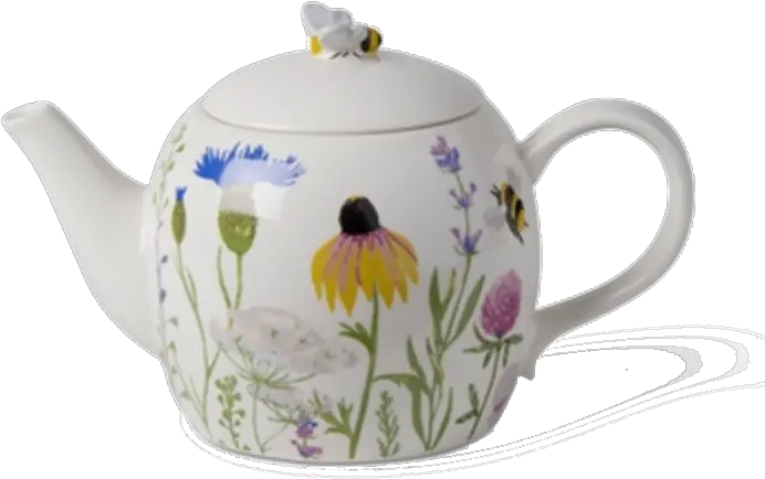  Bees U0026 Wildflowers Ceramic Tea Pot Teapot Png Pot Png