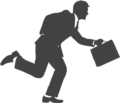  Transparent Png Svg Vector Man Running With Suitcase Businessman Png