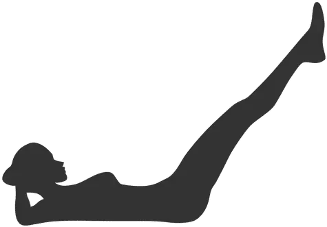  Fitness Woman Silhouette Doing Abs Abs Vector Png Abs Png