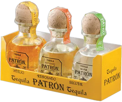  Patron Mini Gift Set Patron Tequila Mini Png Patron Bottle Png