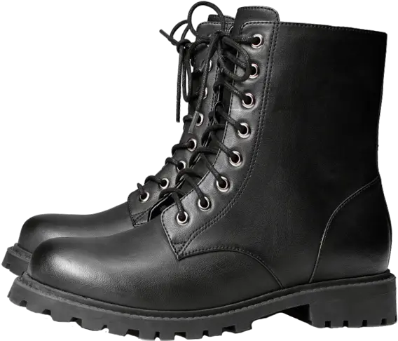  Leather Boot Png Transparent Image Black Combat Boots Png Boot Transparent