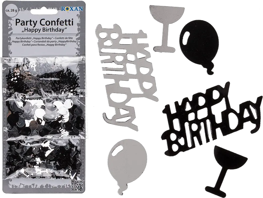  Blacksilver Coloured Party Confetti Out Of The Blue Kg Png Party Confetti Png