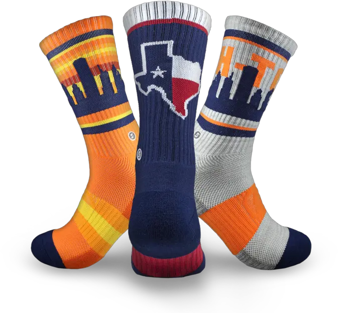  Hou 3 Pack Houston Skyline Socks Png Houston Skyline Png
