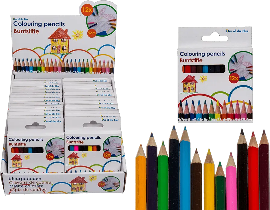  Mini Wooden Colouring Pencils Out Of The Blue Kg Png Colored Pencils Png