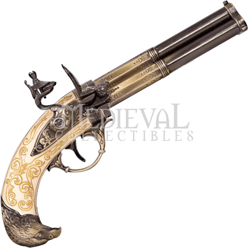  Download Hd Flintlock Pistol Png Royalty Free Firearm Ivory Flintlock Pistol Pistol Png