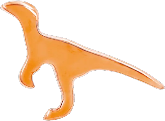  Dinosaur In 14k Gold By Junipurr U2013 Pierced Animal Figure Png Velociraptor Icon