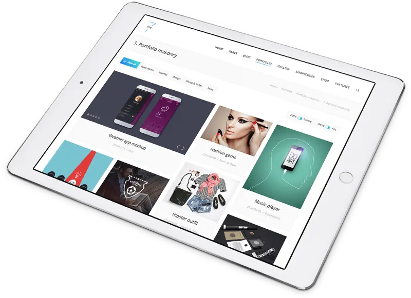  The7 Designing Website On Ipad Png Ipad Logo Png