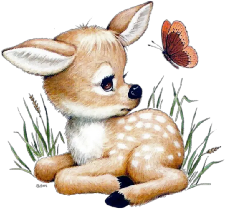  Download Baby Deer Tattoo Animales Del Bosque Acuarela Png Baby Deer Png