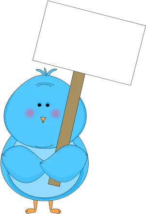  Blue Bird Holding A Blank Sign Clip Art Blue Bird Holding Bird With Sign Clip Art Png Blank Sign Png