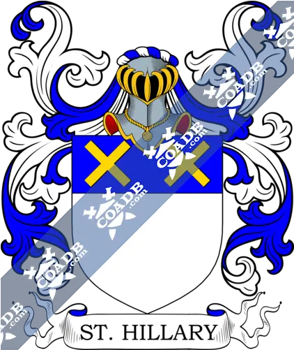  St Hillary Family Crest Coat Of Arms And Name History Maher Coat Of Arms Png Hillary Png