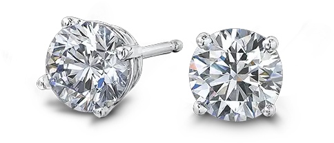  Solitaire Diamond Earrings 14 Karat Solid Png Diamond Earrings Png