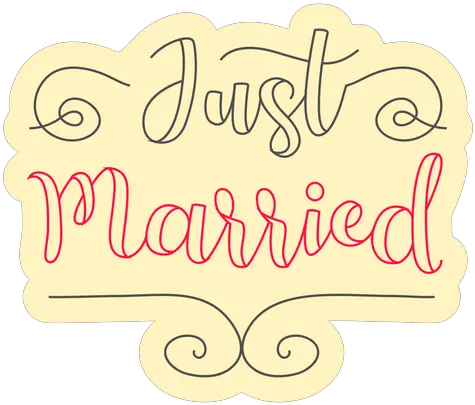  Just Married Badge Language Png Just Married Icon