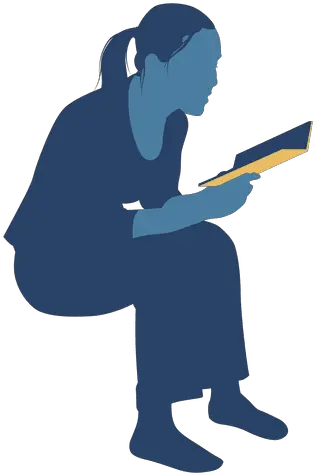  Woman Reading Book Sitting Silhouette Transparent Png Reading Woman Silhouette Books Png People Sitting Silhouette Png