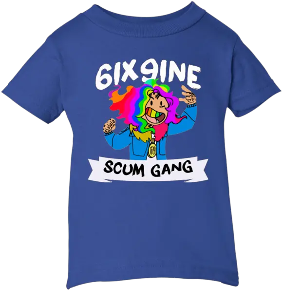  Agr Tekashi 6ix9ine Gummo Scum Gang Infant Short Sleeve T Shirt Active Shirt Png 6ix9ine Png