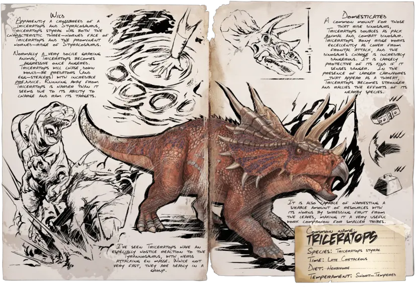  Triceratops Official Ark Survival Evolved Wiki Mythical Png Cod Ww2 Logo