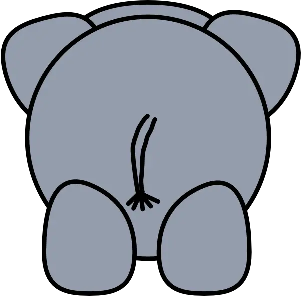  Clipart Elephant Head Cartoon Elephant From Behind Png Elephant Head Png