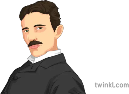  Nikola Tesla Portrait General Secondary Illustration Gentleman Png Tesla Png