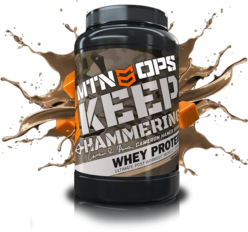  Cam Hanes Keep Hammering Whey Protein Mtn Ops Cameron Hanes Png Chocolate Splash Png