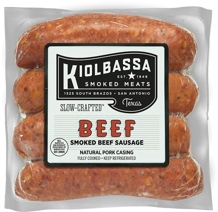  Beef Smoked Sausage Kiolbassa Meats Kielbasa Sausage Png Sausage Transparent