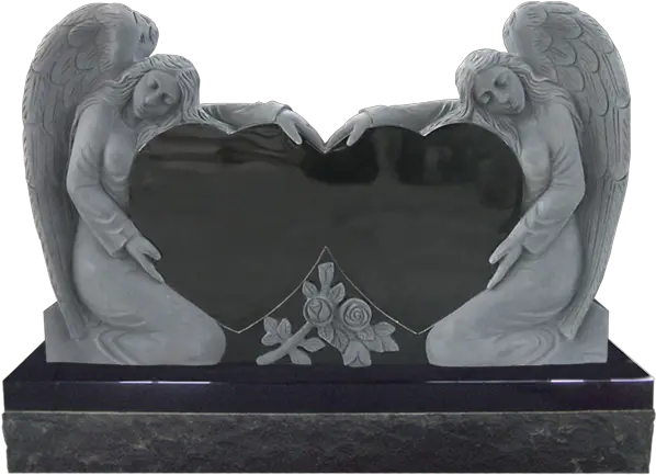  Shore Memorials Angel Png Double Heart Png