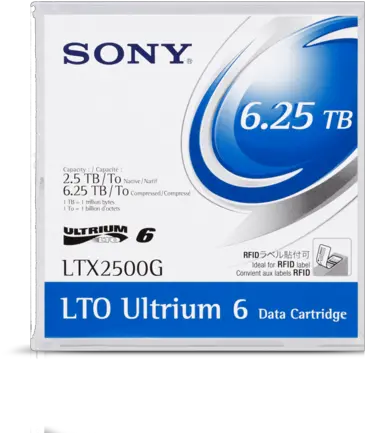  Sony Lto 6 Data Cartridge Ltx2500g Png Tape Icon