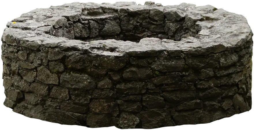  Fountain Old Stone Wall Well Png Stone Wall Png