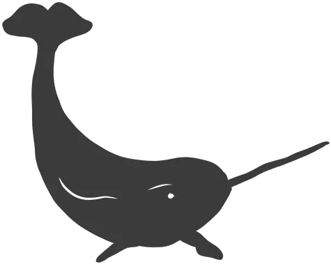  Narwhal Tail Flipper Tusk Silhouette Illustration Png Narwhal Png