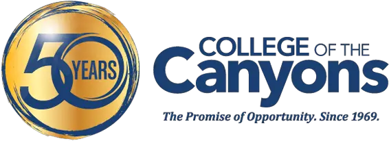  50th Anniversary Vertical Png College Of The Canyons Logo