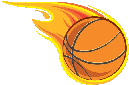  Printed Vinyl Basketball With Flames For Basketball Png Flaming Basketball Png