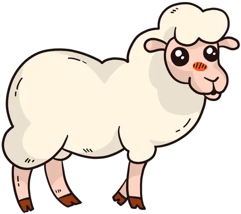  Cute Sheep Wool Lamb Hoof Flat Eid Ul Adha Got Png Lamb Png