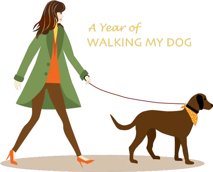  Dogs Walking Download Free Clip Art Lady Walking Dog Illustration Png People Walking Dog Png