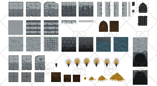  Rogue Gamedev Market Top Down Lab Tileset Png Rpg Inventory Icon