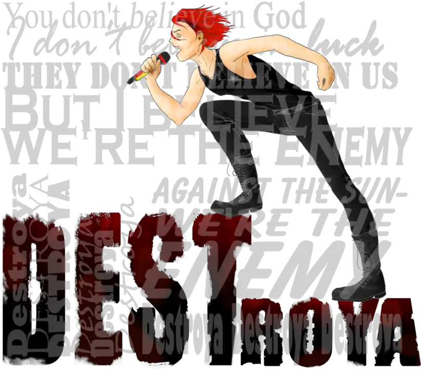  Download Mcr By Stevanity Gerard Way My Chemical Romance Destroya My Chemical Romance Png My Chemical Romance Transparent