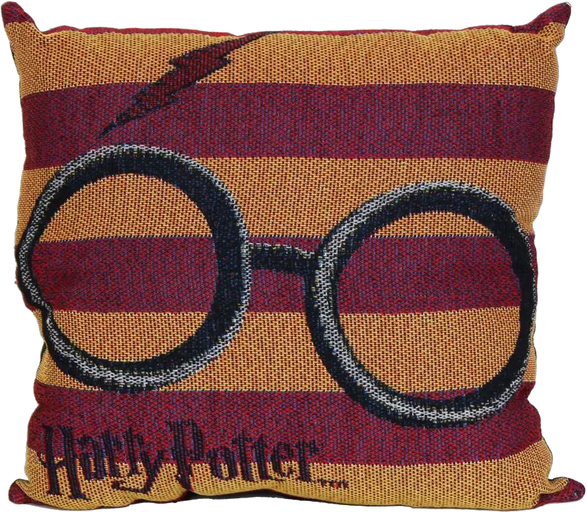  Harry Potter Glasses And Lightning Bolt Woven Tapestry Pillow Harry Potter Crochet Pillow Png Harry Potter Glasses Transparent