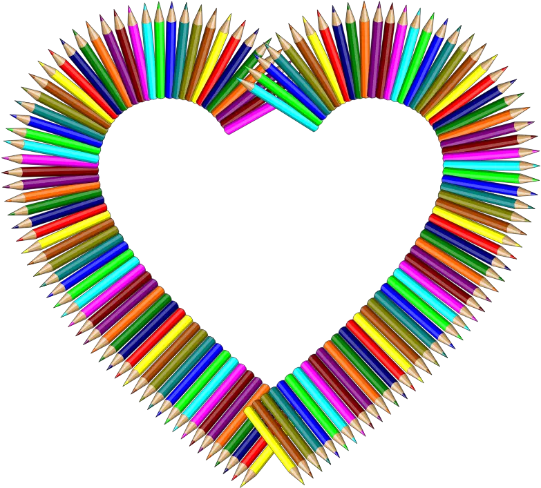  Download Free Png Colored Pencils Frame Mark Ii 2 Dlpngcom Png Heart Colors Frame Colored Pencils Png