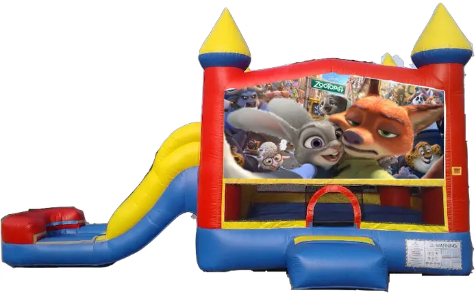  Water Slide Castle Combo Side U2013 Zootopia 180day Paw Patrol Jumper With Slide Png Zootopia Png