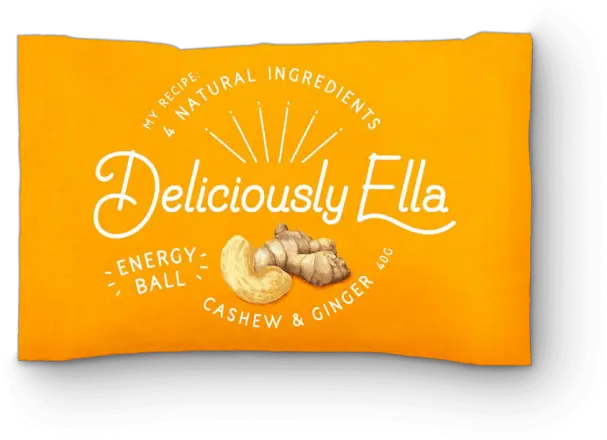  Deliciously Ella Cashew Ginger Energy Ball 40g Png