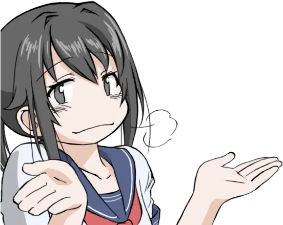  Scalar Blindness Anime Girl Shrugging Png Shrug Png