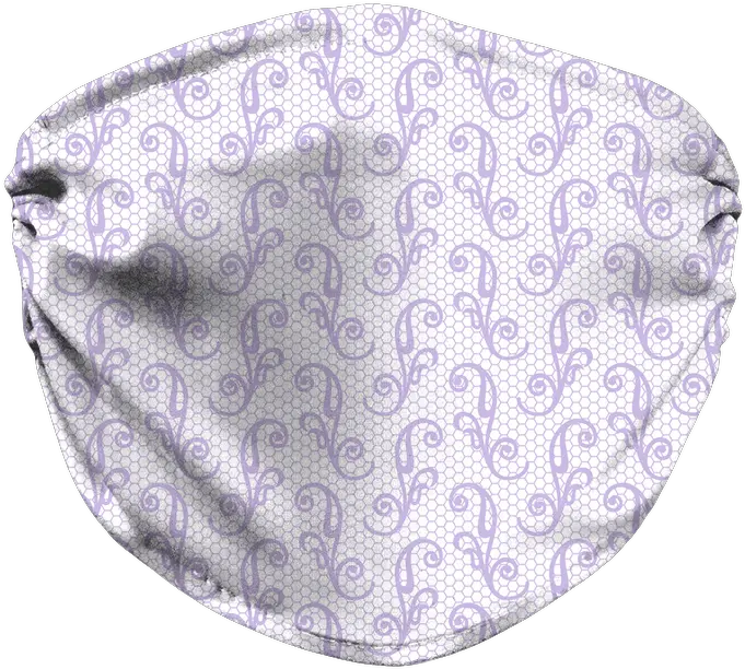  Lavender Lace Pattern 1 Face Mask Joker Mouth Png Lace Pattern Transparent