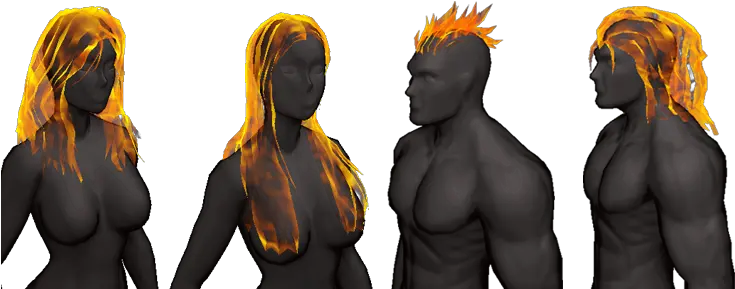  The Fire Hire Pack Adds Texture To All Fire Fire Hair Male Cartoon Png Hair Texture Png