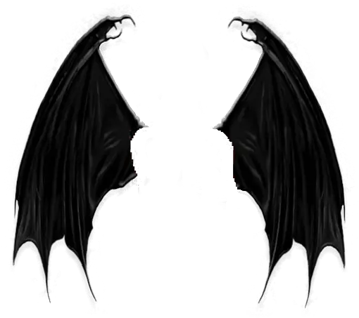  Stickergang Black Dragon Demon Wings Fly Claws Sweet Realistic Devil Wings Png Demon Wings Png